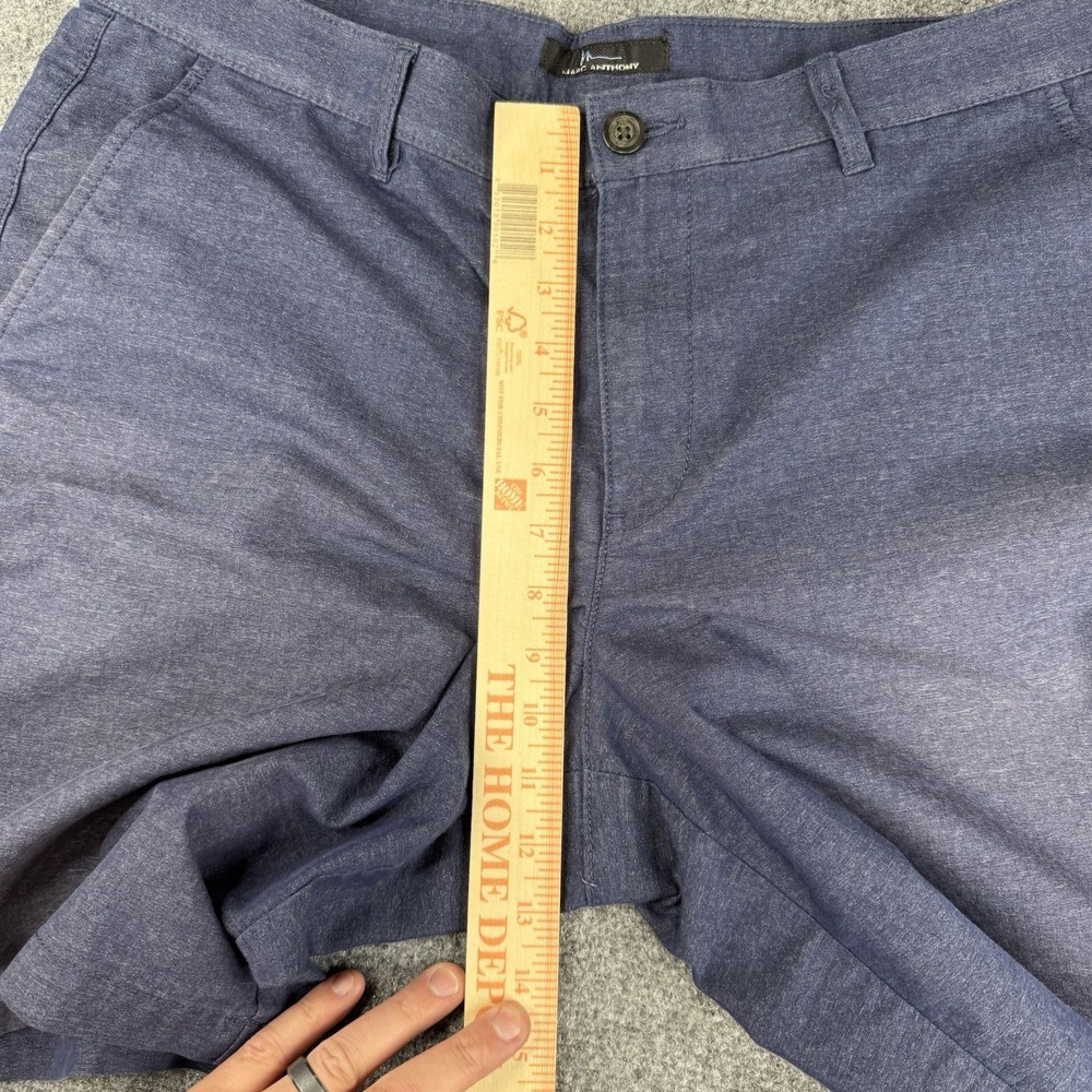 Marc Anthony Sz 36 Shorts 100% Cotton Chino Style Back Pocket Buttons Belt Loops - Picture 5 of 6